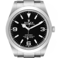 Rolex Explorer I Luminescent Arabic Numerals Steel Mens Watch 214270 Box Card