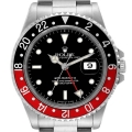 Rolex GMT Master II Black Red Coke Bezel Steel Mens Watch 16710