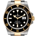 Rolex Submariner Steel Yellow Gold Black Dial Mens Watch 116613
