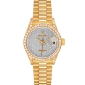 Rolex Datejust President Yellow Gold Pleiades Diamond Dial Ladies Watch 69158 Rolex Datejust President Yellow Gold Pleiades Diamond Dial Ladies Watch 69158