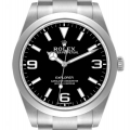 Rolex Explorer I 39mm Luminous Numerals Steel Mens Watch 214270 Box Card