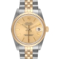 Rolex Datejust Midsize Steel Yellow Gold Ladies Watch 68273 Box Papers
