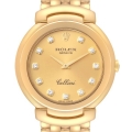 Rolex Cellini Yellow Gold Champagne Diamond Dial Mens Watch 6622