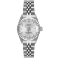 Rolex Datejust White Gold Silver Diamond Dial Ladies Watch 69174 Box Papers