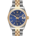 Rolex Datejust Midsize 31mm Steel Yellow Gold Blue Dial Ladies Watch 68273