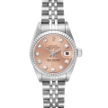 Rolex Datejust Steel White Gold Salmon Diamond Dial Ladies Watch 79174