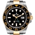 Rolex GMT Master II Yellow Gold Steel Green Hand Mens Watch 116713