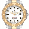 Rolex Yachtmaster Steel Yellow Gold White Dial Mens Watch 16623 Box Papers