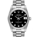 Rolex President Datejust Midsize White Gold Diamond Ladies Watch 68279 Rolex President Datejust Midsize White Gold Diamond Ladies Watch 68279