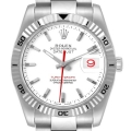 Rolex Turnograph Steel White Gold Bezel White Dial Mens Watch 116264