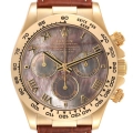 Rolex Daytona Yellow Gold Mother of Pearl Dial Mens Watch 116518 Box Papers