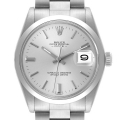 Rolex Date Stainless Steel Silver Dial Vintage Mens Watch 1500