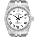 Rolex Datejust White Buckley Dial Steel Vintage Mens Watch 16030