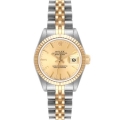 Rolex Datejust Steel Yellow Gold Fluted Bezel Ladies Watch 69173