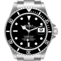 Rolex Submariner Date Black Dial Steel Mens Watch 16610 Box Papers