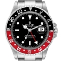 Rolex GMT Master II Black Red Coke Bezel Steel Mens Watch 16710