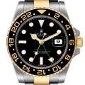 Rolex GMT Master II Yellow Gold Steel Black Dial Mens Watch 116713 Box Card Rolex GMT Master II Yellow Gold Steel Black Dial Mens Watch 116713 Box Card