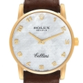 Rolex Cellini Classic Yellow Gold Mother of Pearl Dial Mens Watch 5116