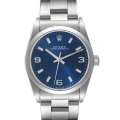 Rolex Oyster Perpetual Midsize 31mm Blue Dial Steel Ladies Watch 77080