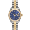 Rolex Datejust Steel Yellow Gold Blue Dial Ladies Watch 69173