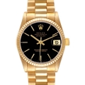 Rolex President Datejust Midsize Yellow Gold Ladies Watch 68278 Box Papers