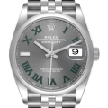 Rolex Datejust 36 Grey Green Wimbledon Dial Steel Mens Watch 126200 Box Card Rolex Datejust 36 Grey Green Wimbledon Dial Steel Mens Watch 126200 Box Card