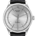 Rolex Cellini Time White Gold Diamond Automatic Mens Watch 50709 Box Card