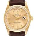 Rolex President Day-Date Wide Fat Boy Yellow Vintage Gold Mens Watch 1803