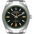 Rolex Milgauss Black Dial Green Crystal Steel Mens Watch 116400GV Box Card Rolex Milgauss Black Dial Green Crystal Steel Mens Watch 116400GV Box Card