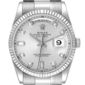 Rolex President Day-Date White Gold Diamond Dial Mens Watch 118239
