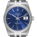 Rolex Datejust Blue Dial Steel White Gold Mens Watch 16234 Rolex Datejust Blue Dial Steel White Gold Mens Watch 16234