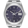 Rolex OysterDate Precision Blue Dial Steel Vintage Mens Watch 6694 Box Papers