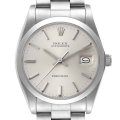 Rolex OysterDate Precision Steel Silver Dial Vintage Mens Watch 6694