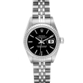 Rolex Datejust 26 Steel White Gold Black Dial Ladies Watch 79174