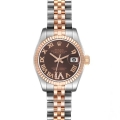 Rolex Datejust Steel Rose Gold Diamond Ladies Watch 179171 Box Card