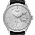 Rolex Cellini Date White Gold Silver Dial Automatic Mens Watch 50519 Box Card