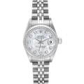 Rolex Datejust Steel White Gold Mother of Pearl Diamond Ladies Watch 79174