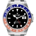 Rolex GMT Master II Pepsi Bezel Steel Mens Watch 16710 Box Papers