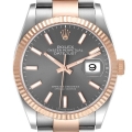 Rolex Datejust 36 Rhodium Dial Steel EverRose Gold Mens Watch 126231 Unworn