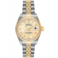 Rolex Datejust Steel Yellow Gold Decorated Mother of Pearl Dial Ladies Watch 79173