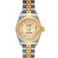 Rolex Datejust Steel Yellow Gold Decorated Mother of Pearl Ladies Watch 79173
