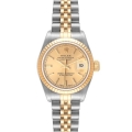 Rolex Datejust Steel Yellow Gold Fluted Bezel Ladies Watch 69173