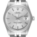 Rolex Datejust Silver Dial Steel Vintage Mens Watch 1600 Box Service Papers