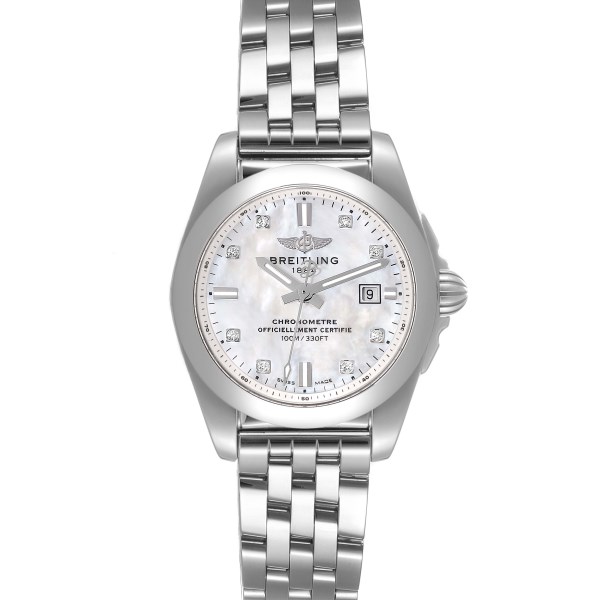 Breitling Galactic 29mm Mother of Pearl Diamond Dial Steel Ladies Watch W72348