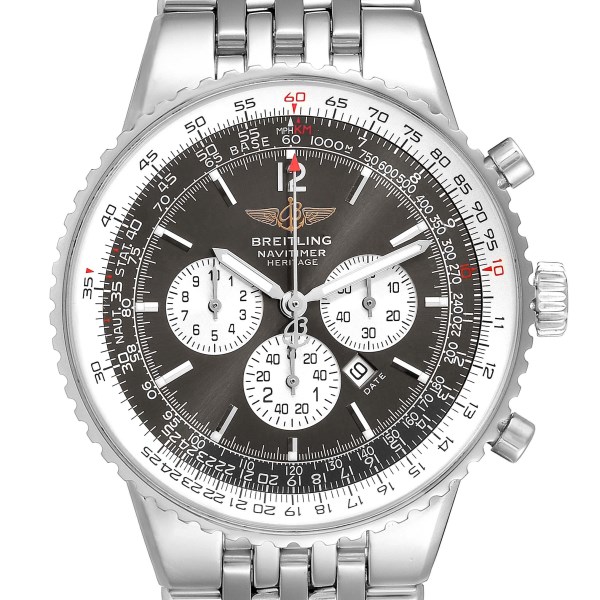 Breitling Navitimer Heritage Rhodium Dial Steel Mens Watch A35340