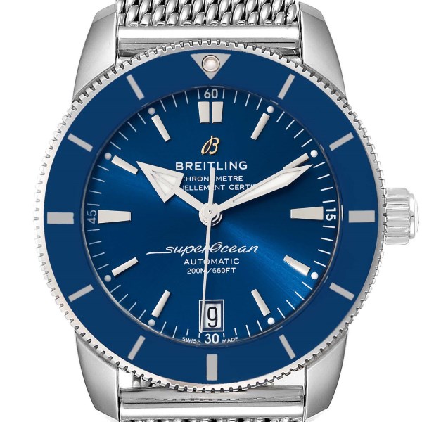 Breitling Superocean Heritage II 42 Blue Dial Steel Mens Watch AB2010 Box Card