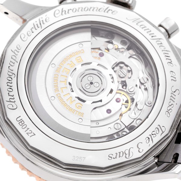 Breitling Navitimer 01 46mm Steel Rose Gold Black Dial Watch UB0127