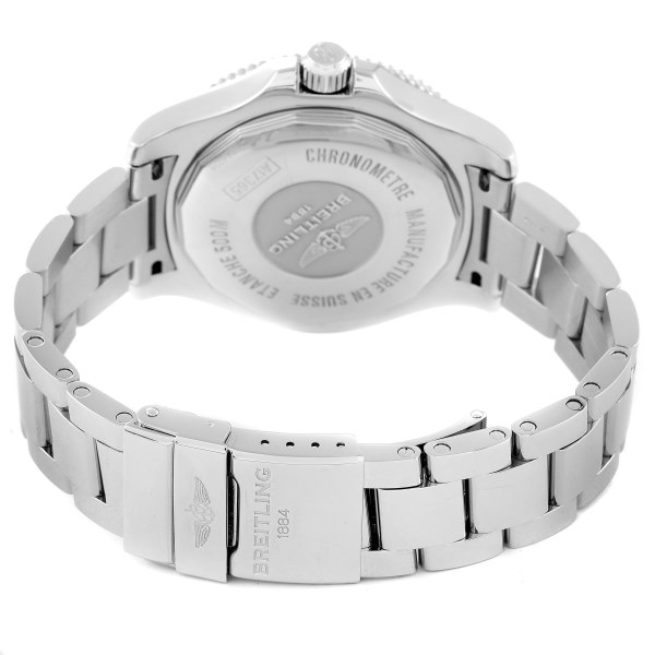 Breitling Superocean II Black Dial Steel Mens Watch A17365 Box Papers