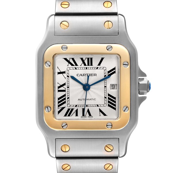 Cartier Santos Galbee Steel Yellow Gold Mens Watch W20058C4