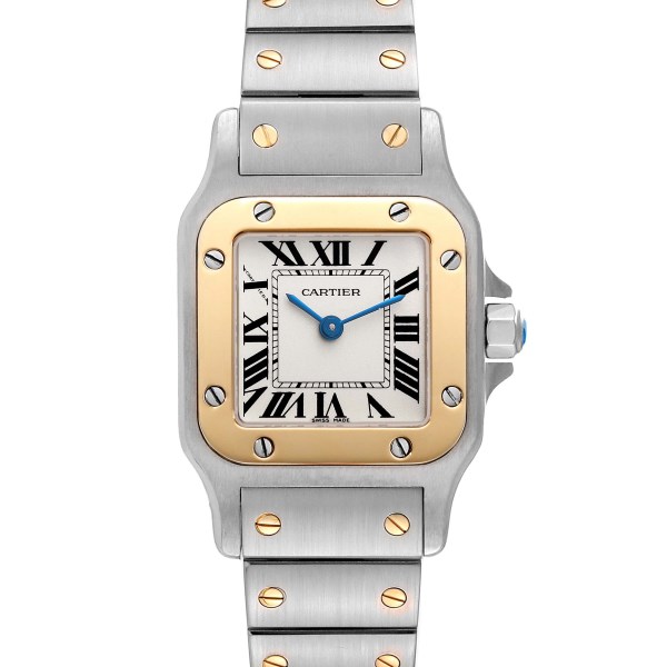 Cartier Santos Galbee Small Steel Yellow Gold Ladies Watch W20012C4
